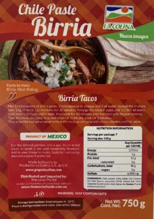 Birria Chile Paste - 750gm - Image 2