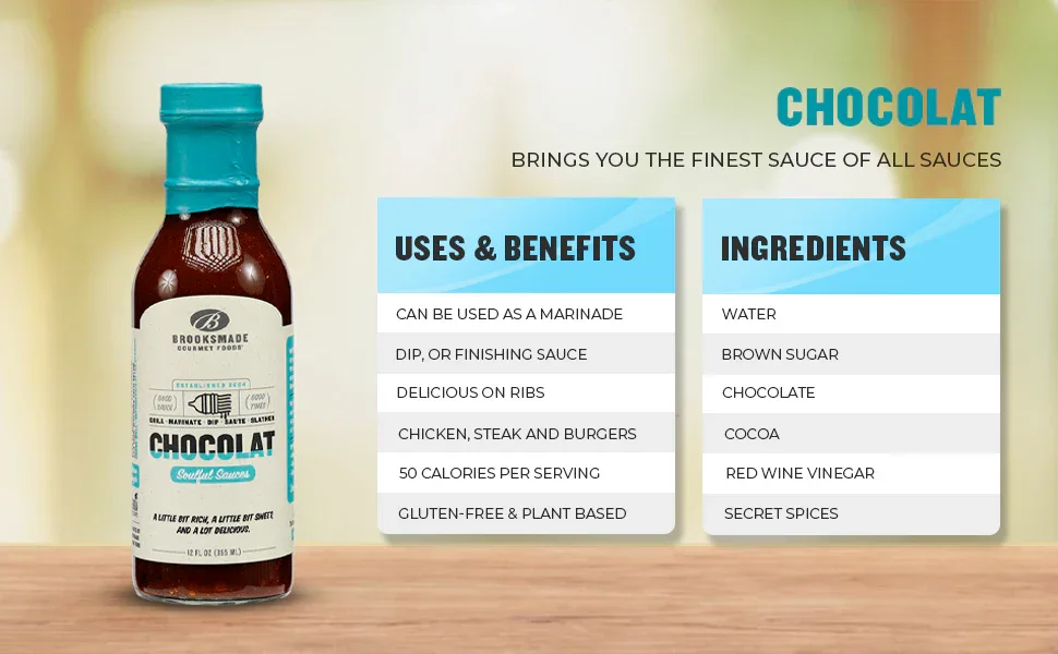 Brooksmade Soulful Sauces - Chocolat BBQ 355mL - Image 2