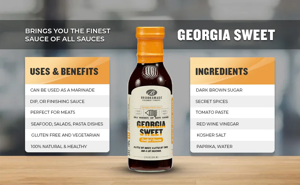 Brooksmade Soulful Sauces - Georgia Sweet BBQ 355m - Image 2