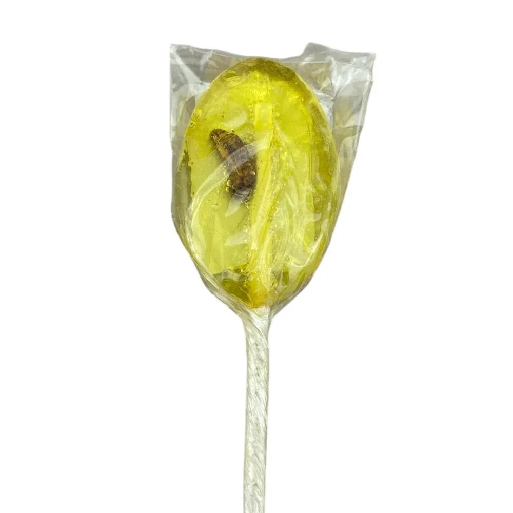 BugBites Real Australian Edible Lollipop - Lemon with Cricket - Image 2