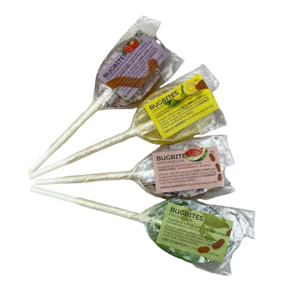 BugBites Real Australian Edible Lollipop - Lemon with Cricket - Image 3