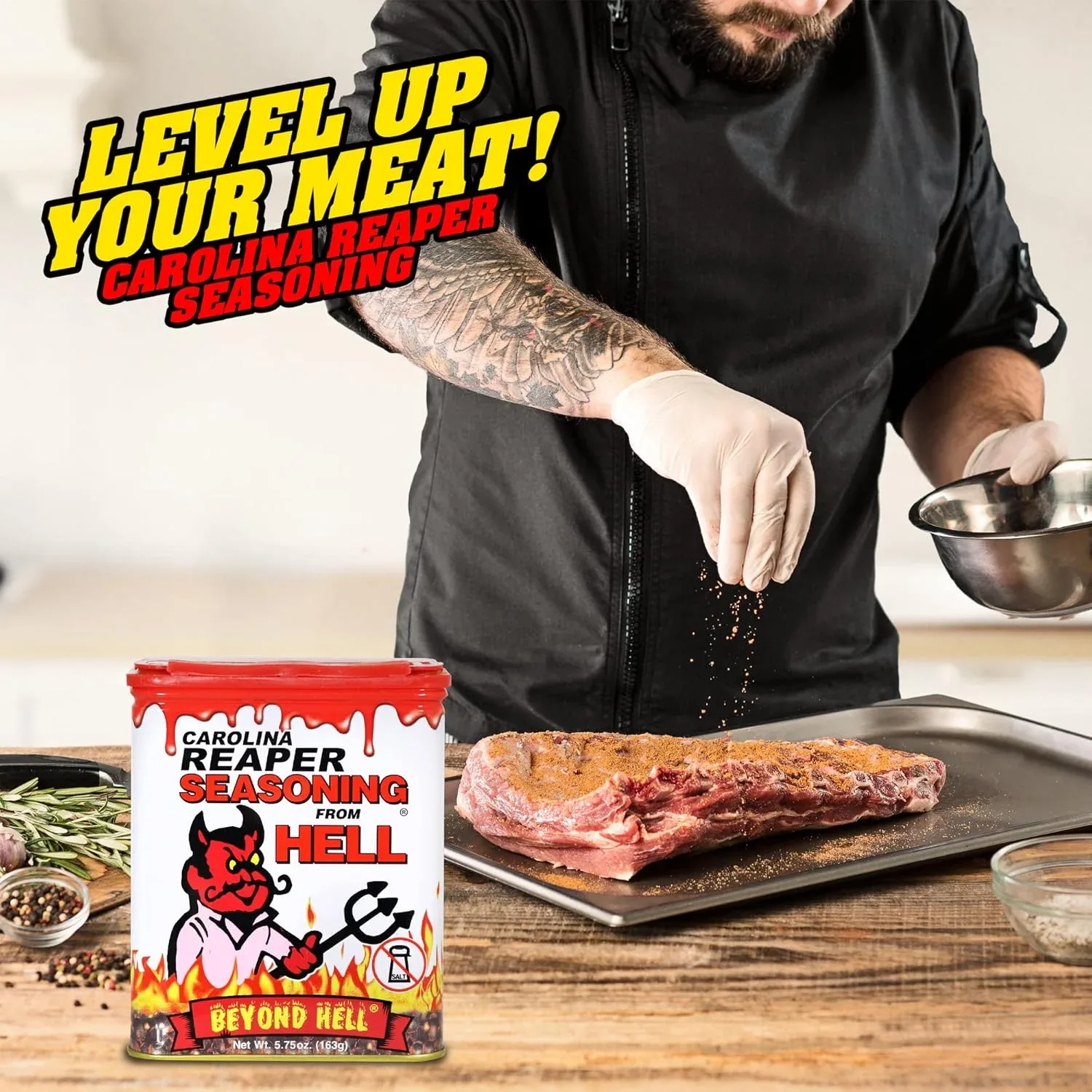 Carolina Reaper Seasoning From Hell (Salt Free) 163gm - Image 2