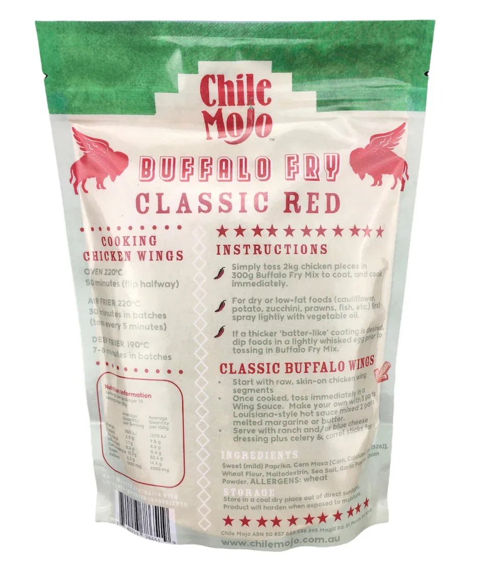 Chile Mojo Buffalo Fry Mix - Classic Red 300gm - Image 2