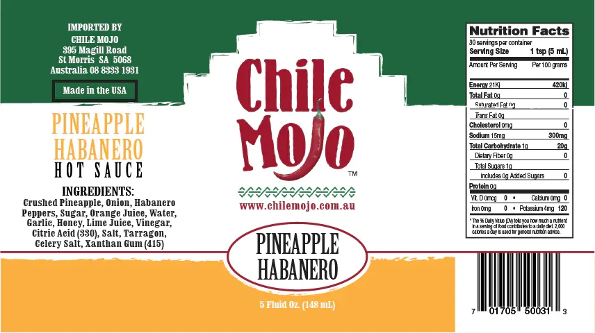 Chile Mojo Hot Sauce Pineapple Habanero 148ml (5oz) - Image 2