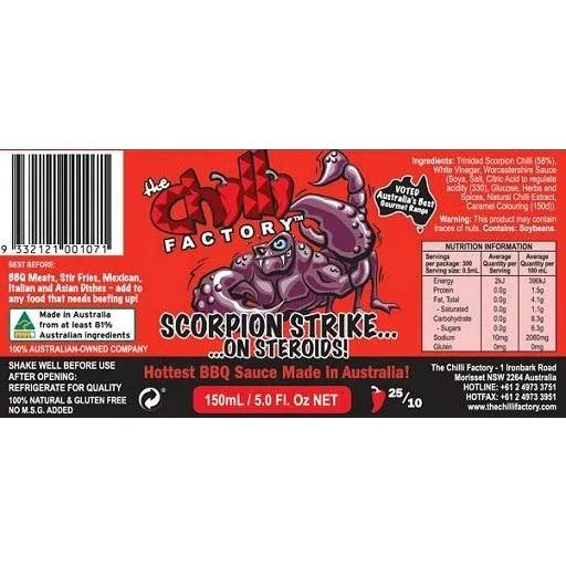 Chilli Factory Scorpion Strike on Steroids 150ml - Image 3