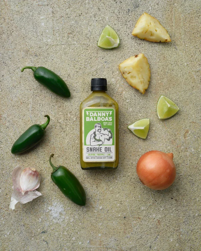 Danny Balboas Snake Oil Jalapeno Pineapple Sauce 200ml - Image 2