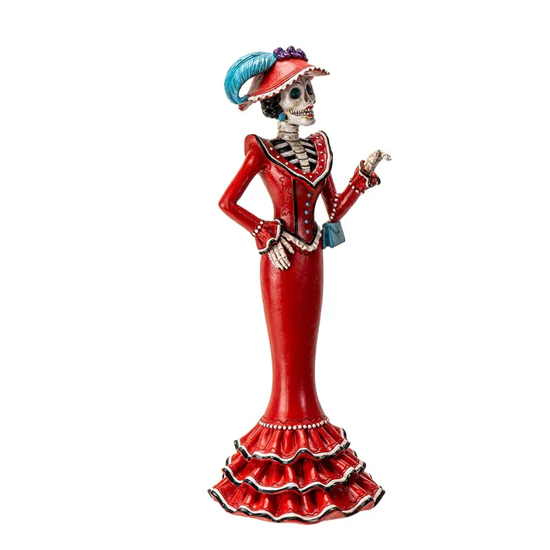 Day of the Dead figurine - Red Catrina - Image 3