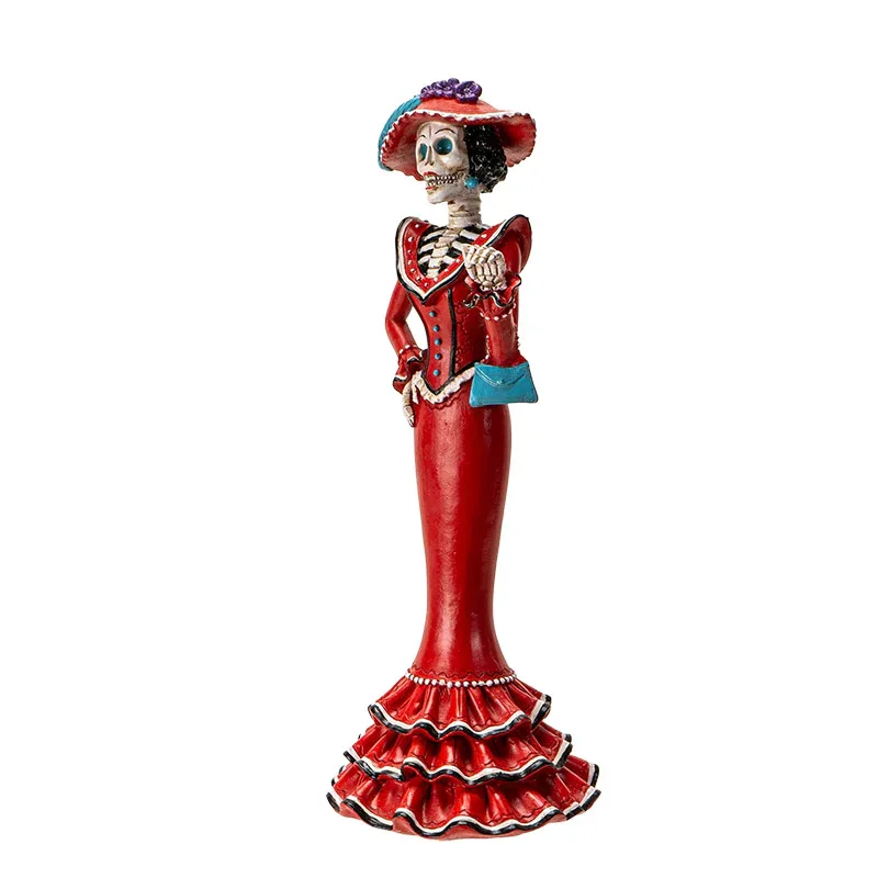 Day of the Dead figurine - Red Catrina - Image 4