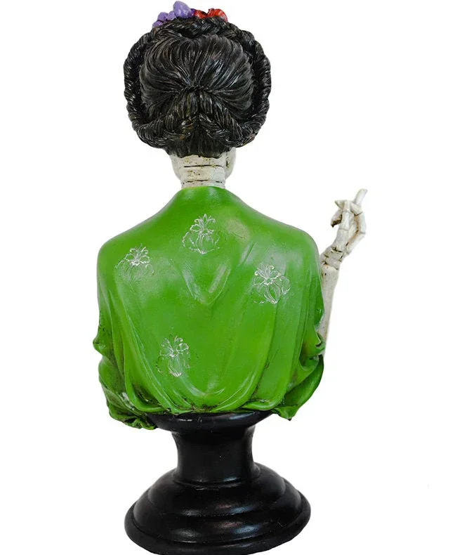 Day of the Dead Hand Painted Frida Kahlo Bust Centrepiece - Image 4