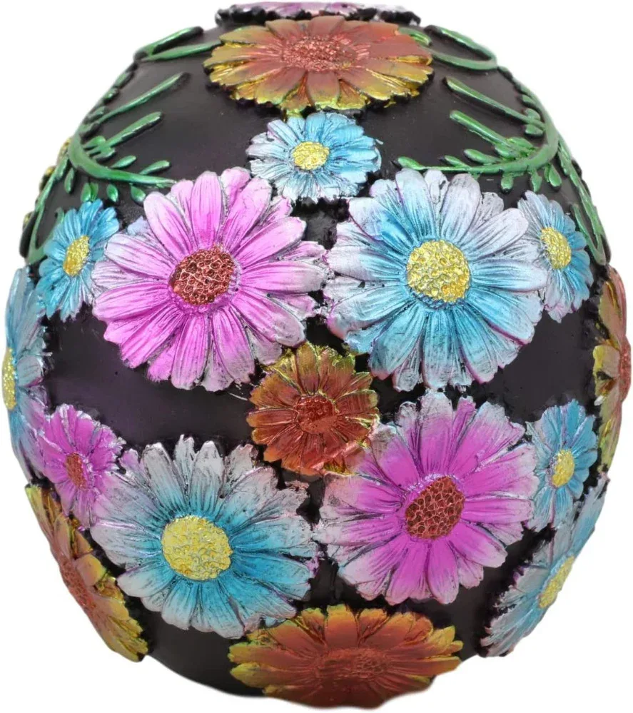 Day of the Dead Hand Painted Sugar Skull - multi flowers - Image 4