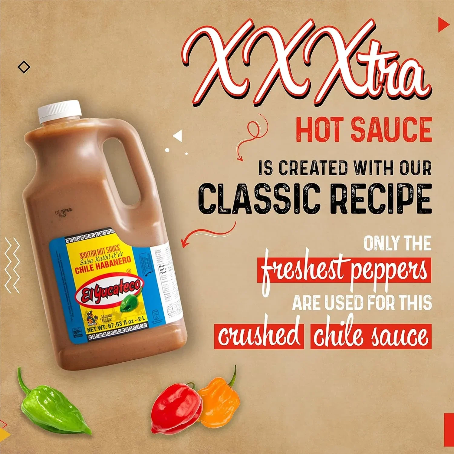 El Yucateco Mayan Kutbil-ik XXXtra Hot Sauce 2 litre Jug - Image 2