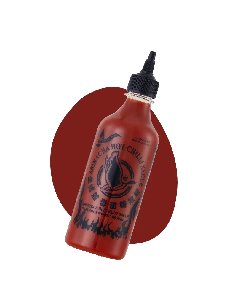 Flying Goose Sriracha Sauce - Black Out Hot 455ml - Image 2