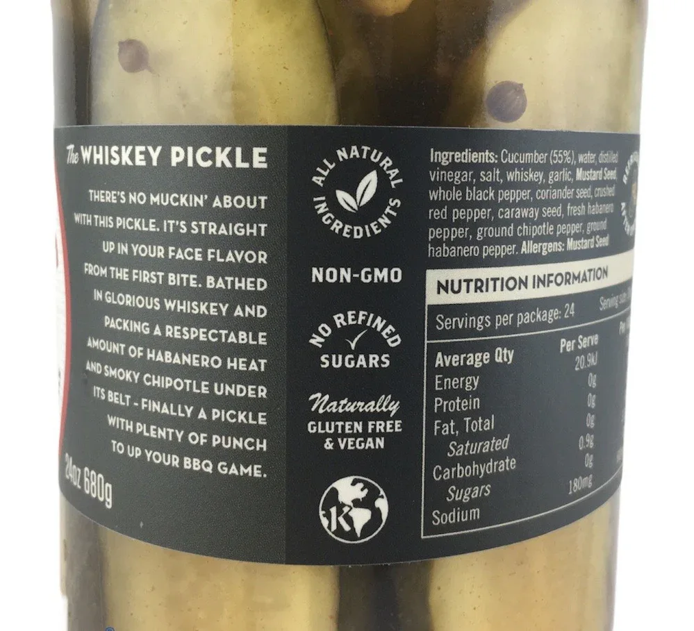 Frankies Fine Brine - The Whiskey Pickle 24oz (680gm) - Image 2