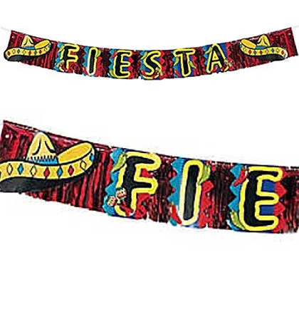 Fringed Fiesta Foil Banner - 2 metres