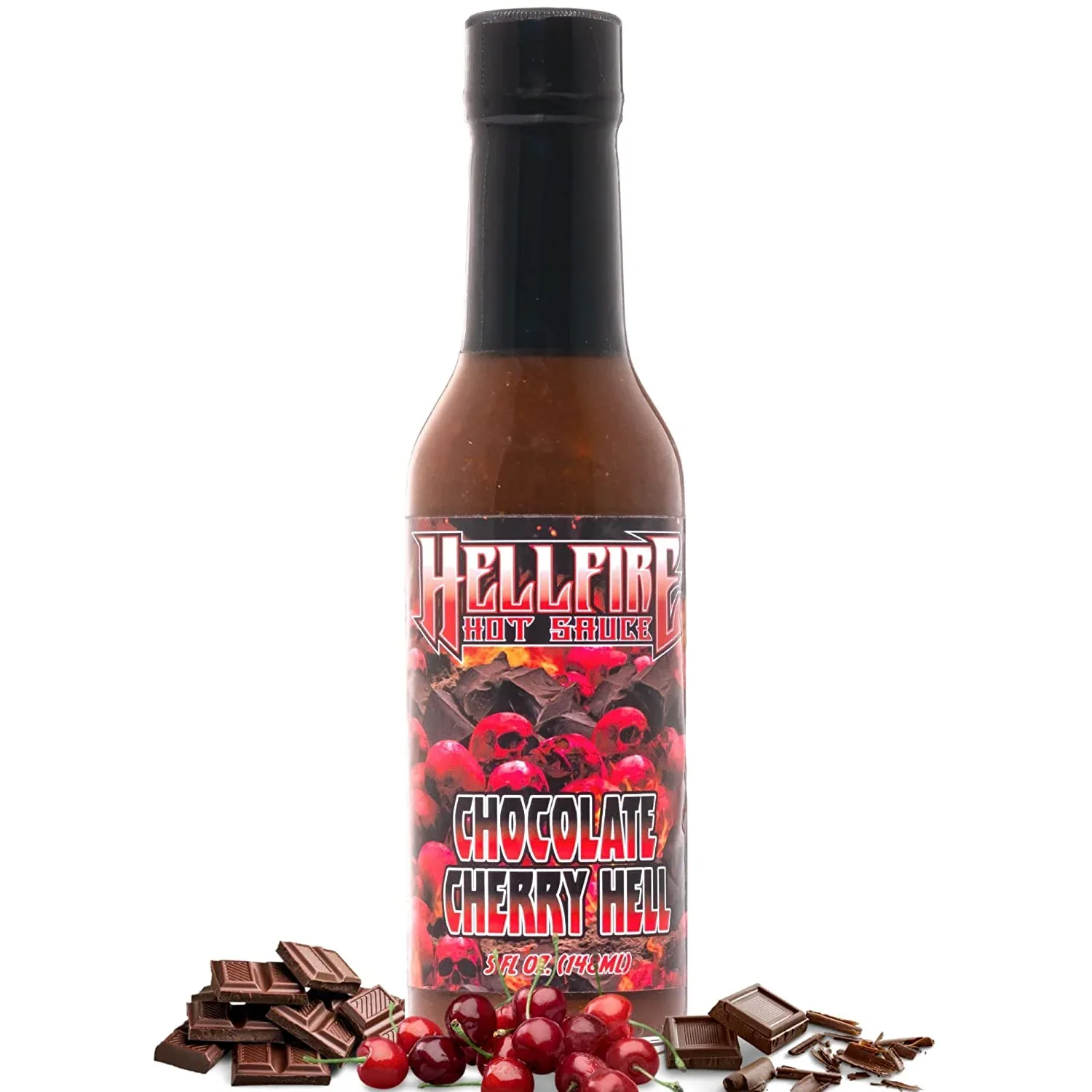 Hellfire Chocolate Cherry Hell Hot Sauce 148ml (5oz) - Image 2