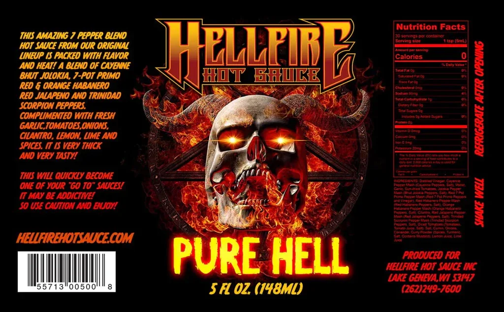 Hellfire Pure Hell Hot Sauce 150ml - Image 2