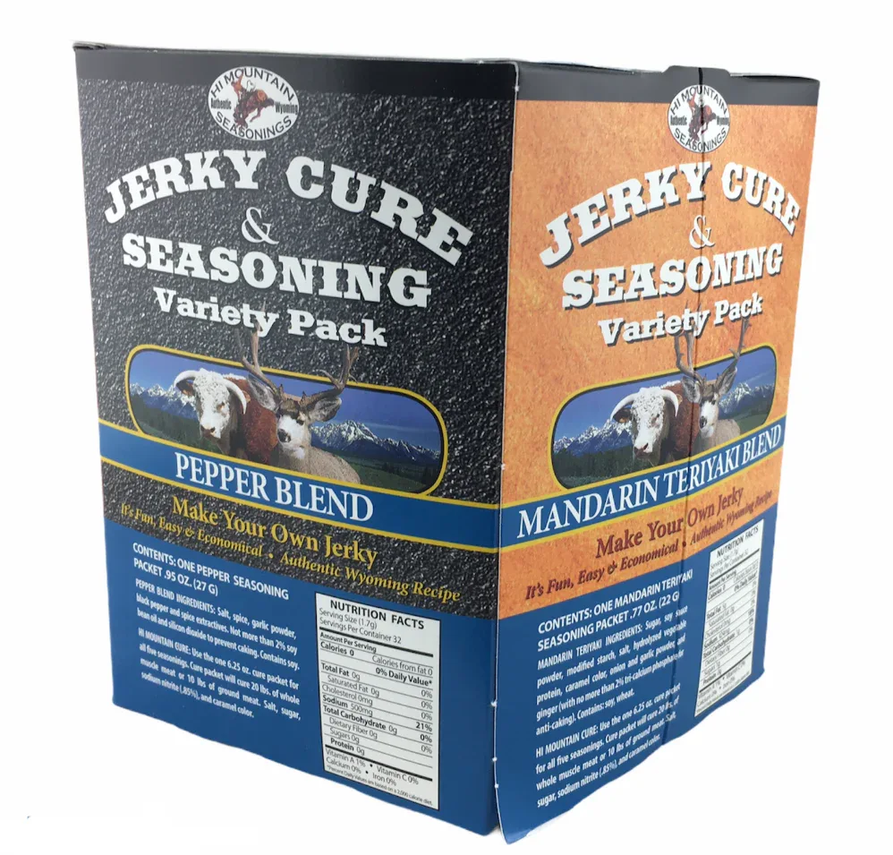 Hi Mountain Jerky Cure and Seasoning - Variety Pack 2 (288gm) - Image 2