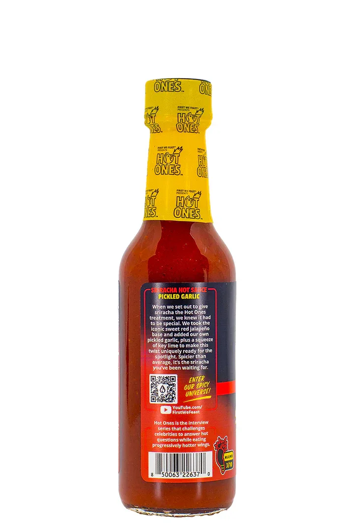 Hot Ones Pickled Garlic Sriracha Hot Sauce 5oz (148ml) - Image 2