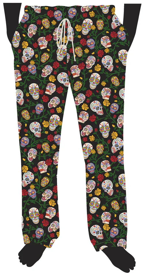 Lounge Pants - Day of the Dead Sugar Skulls - Image 2