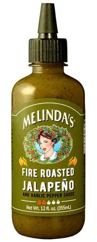 Melindas Fire Roasted Jalapeno and Garlic Hot Sauce 355ml