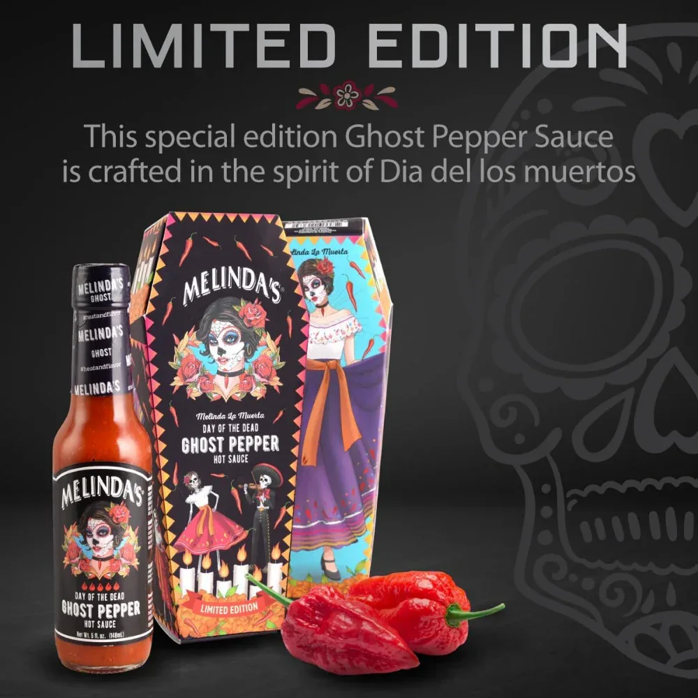 Melindas La Muerta Day of the Dead Sauce in Coffin box 148ml (5oz) - Image 4