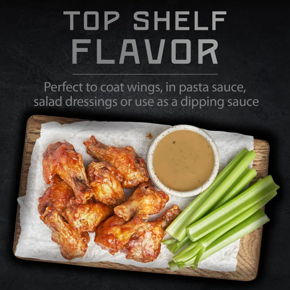Melindas Wing Sauce Spicy Garlic Parmesan 355ml - Image 5