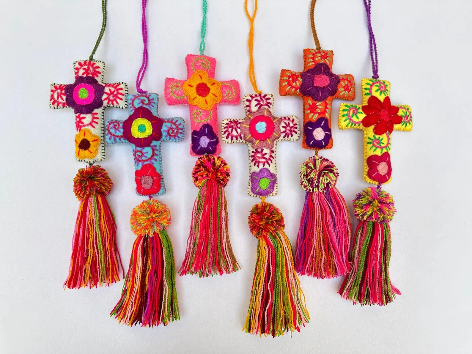 Mexican Cross Pom Pom