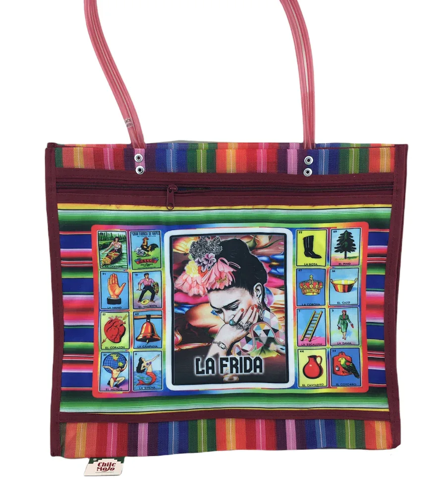 Mexican Mesh Market Bag with zipper - La Frida - Image 2