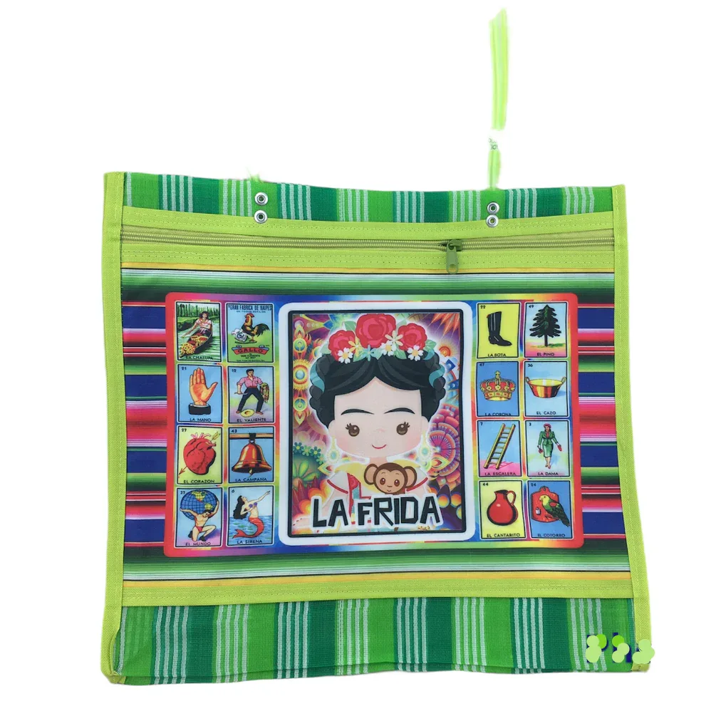 Mexican Mesh Market Bag with zipper - La Frida - Image 5