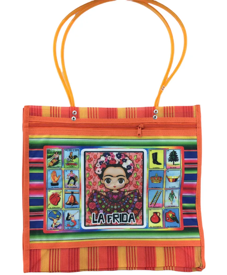 Mexican Mesh Market Bag with zipper - La Frida - Image 6