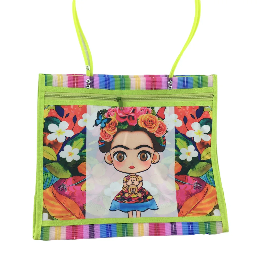 Mexican Mesh Market Bag with zipper - La Frida - Image 8