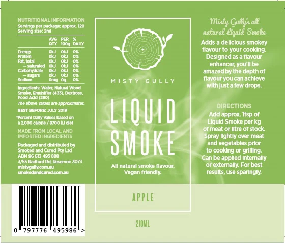 Misty Gully Apple liquid smoke 200ml - Image 2