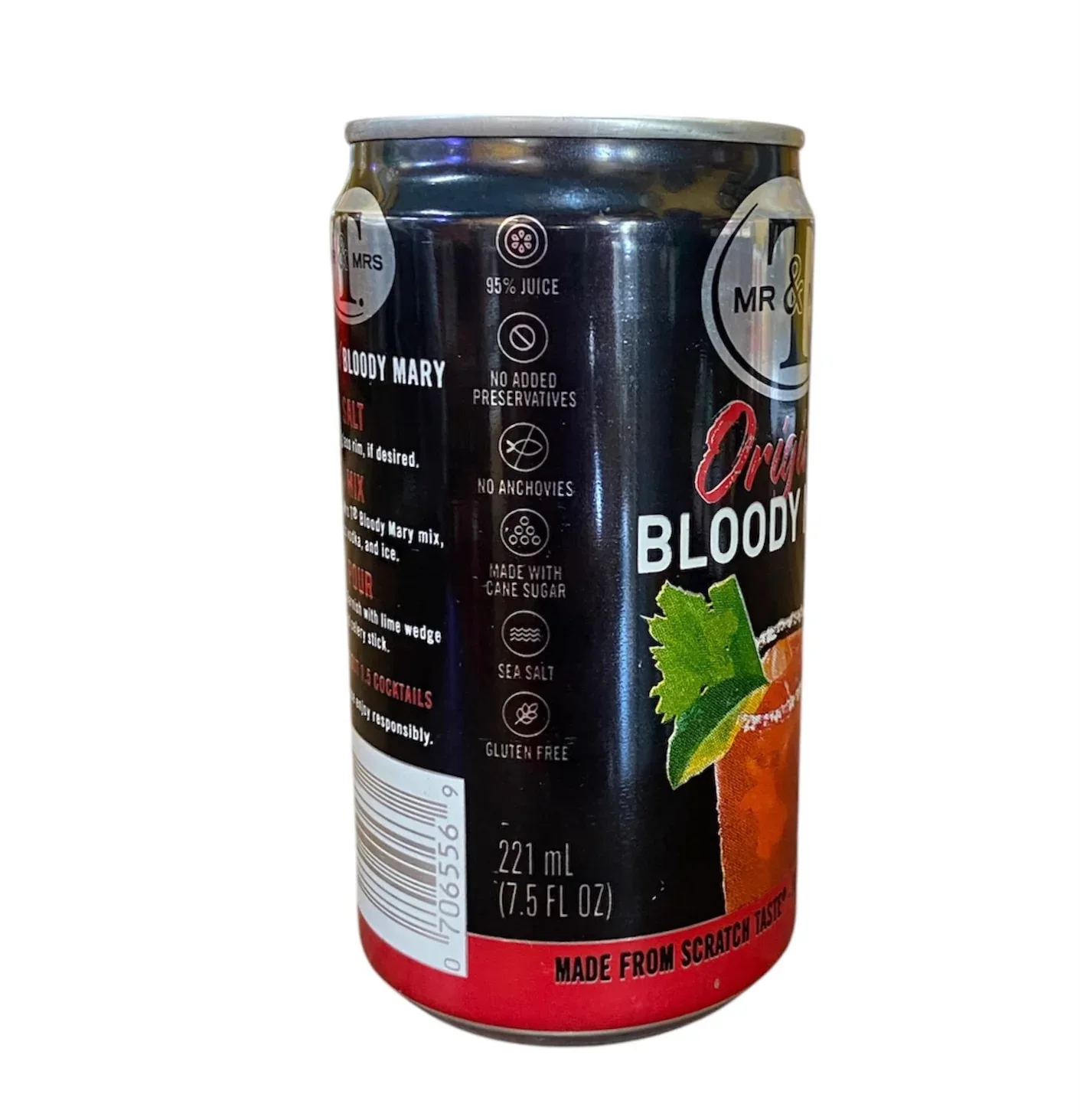 Mr and Mrs T Bloody Mary Mix - large 221ml can - Image 2
