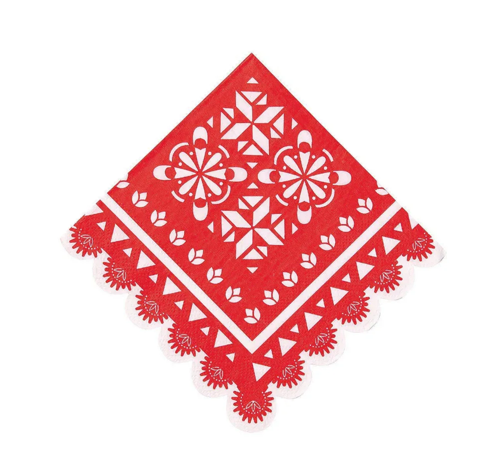 Papel Picado Banner Beverage Napkins - 16 pack - Image 2