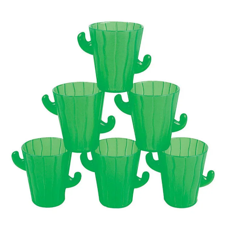 Plastic Cactus Shot Glasses