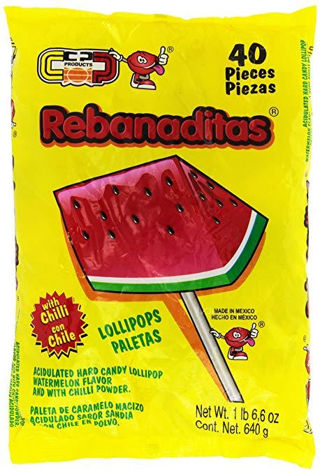 Rebanaditas Watermelon Chile Mexican lollipop - Image 2