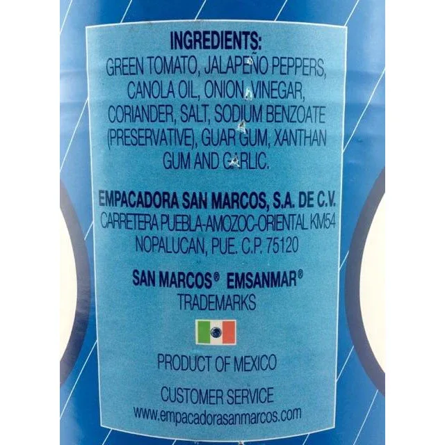 Salsa Mexicana Verde (green) San Marcos A10 (3kg) - Image 2