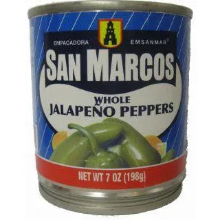 San Marcos Jalapeno whole canned 198gm