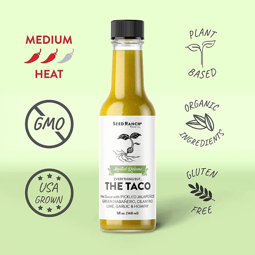 Seed Ranch Flavor Co. Everything But The Taco Hot Sauce 5oz (148ml) - Image 3