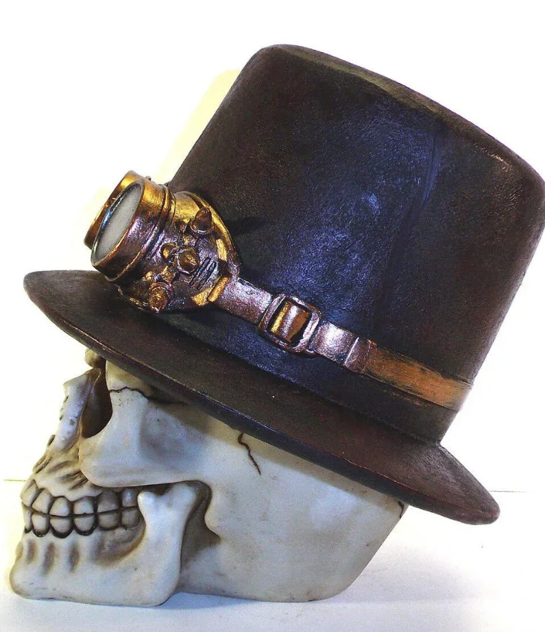 Steampunk Skull - cast resin figurine - Image 4