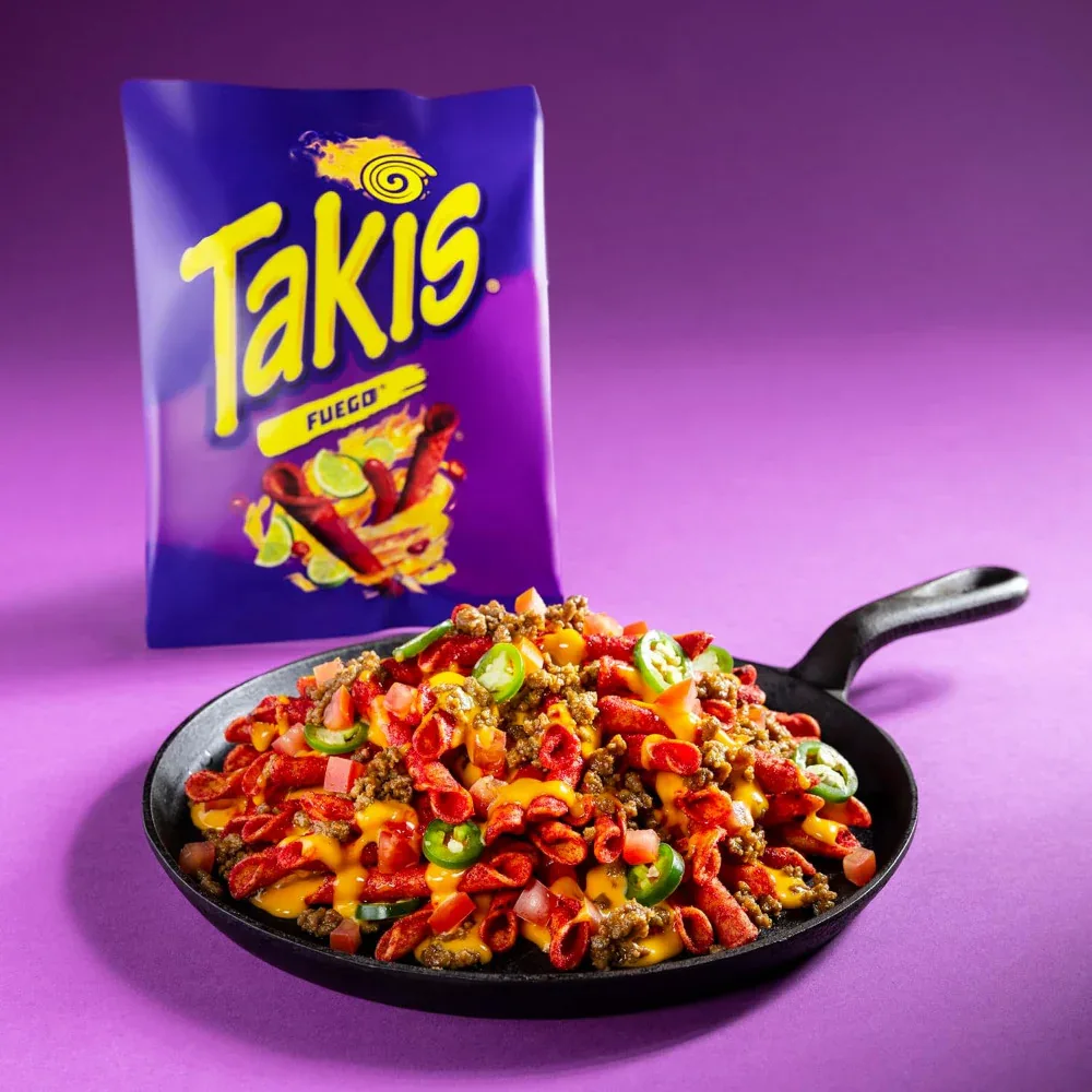 Takis Fuego Chili Pepper and Lime Tortilla Chips 280gm - BIG 9oz pack - Image 2