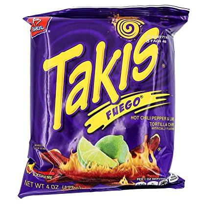 Takis Fuego Chili Pepper and Lime Tortilla Chips 90gm - Image 2