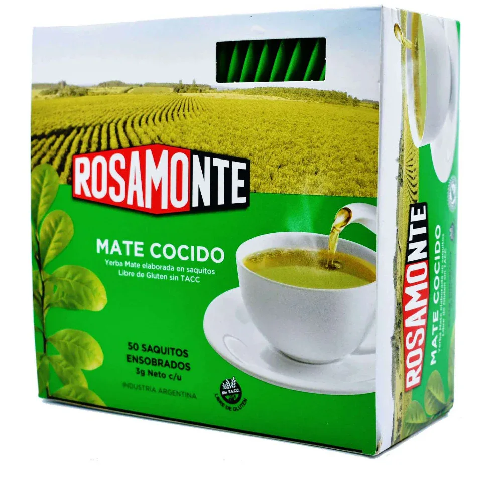 Yerba Mate 50pk Rosamonte Cocido teabags - Image 2